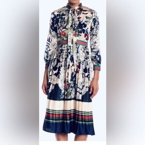 Elegant Floral Long Sleeve Dress